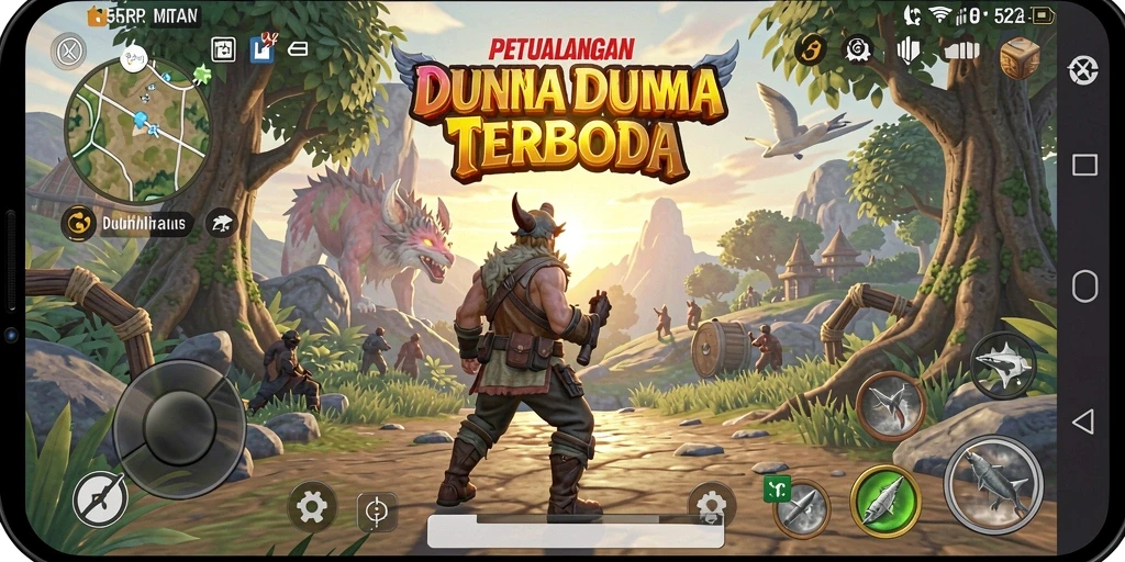 Screenshot gameplay <strong>55RP</strong> yang menampilkan eksplorasi dunia terbuka.