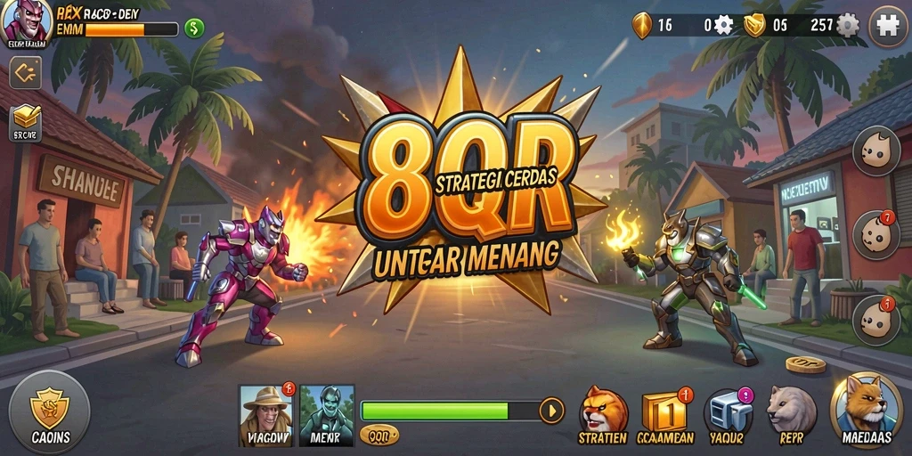Tampilan gameplay seru dan menantang di 8QR.