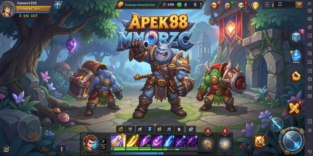 Tampilan gameplay APEK88 yang menakjubkan dalam petualangan MMORPG.
