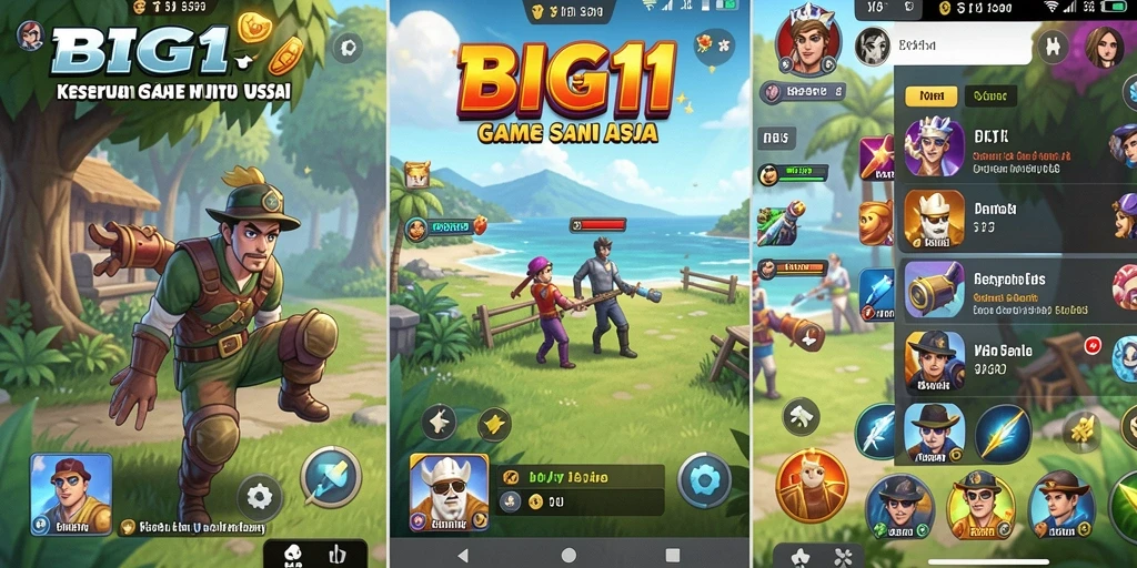 Screenshot gameplay BIG11 menampilkan grafis cerah dan seru.