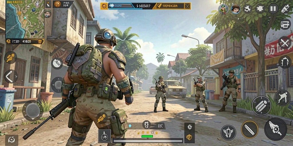 Tangkapan layar gameplay F32 menampilkan strategi dan pertempuran yang intens.