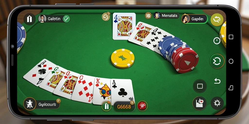 Tampilan screenshot G668 menampilkan gameplay seru Gaple.