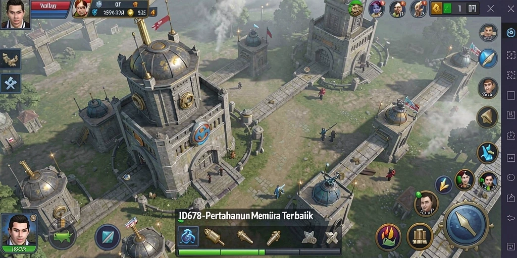 Tampilan gameplay menara pertahanan yang menarik dan mendebarkan.