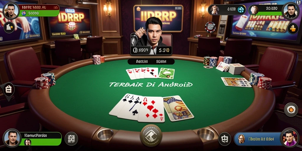 Screenshot gameplay IDRRP menampilkan aksi seru permainan Poker.