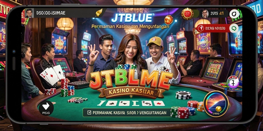 Screenshot gameplay JTBLUE menampilkan aksi Kasino yang mendebarkan.