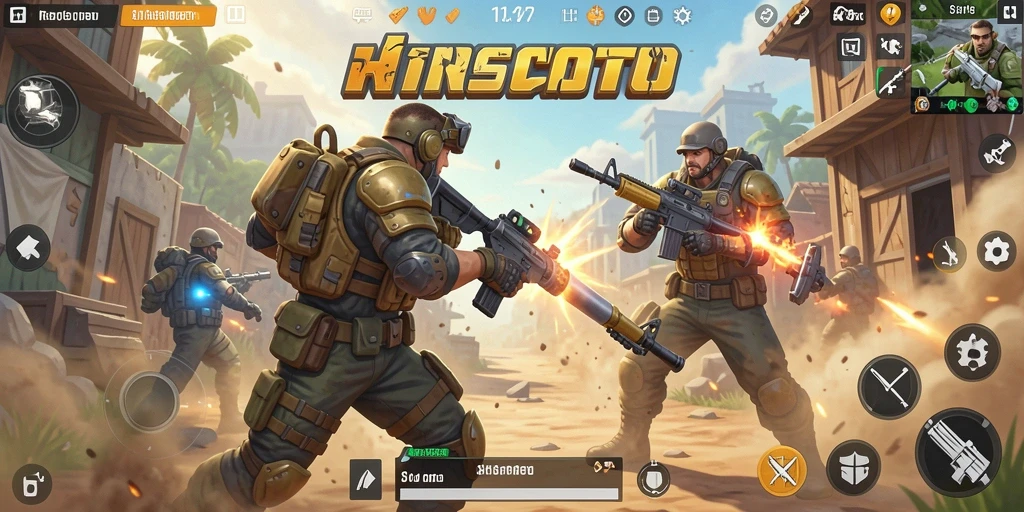 Gameplay intens KOSTOTO dalam aksi Battle Royale.