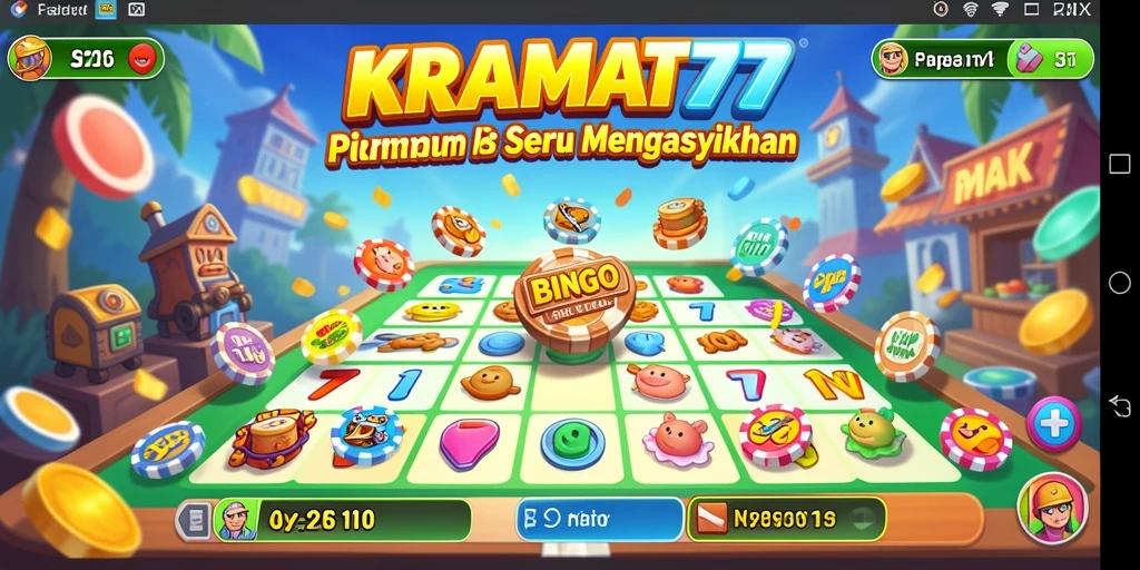 Tangkapan layar permainan bingo KRAMAT77 yang mendebarkan.