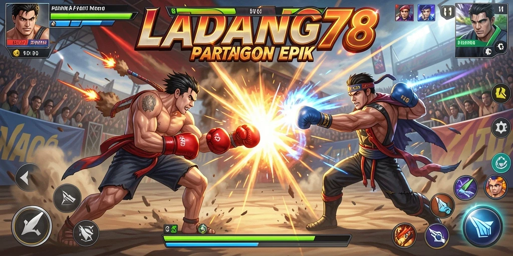 Tampilan dinamis pertarungan di LADANG78 yang memukau.