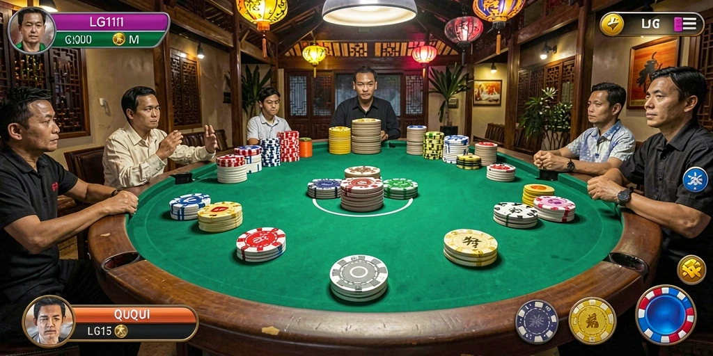 Tampilan gameplay QiuQiu yang menarik dan interaktif.