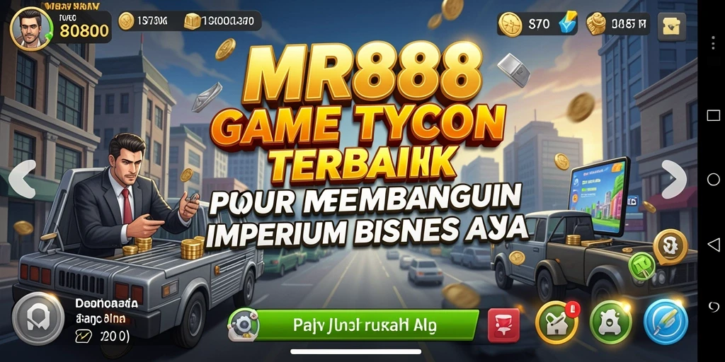 Screenshot gameplay MR888 menampilkan interaksi dalam bisnis Tycoon.