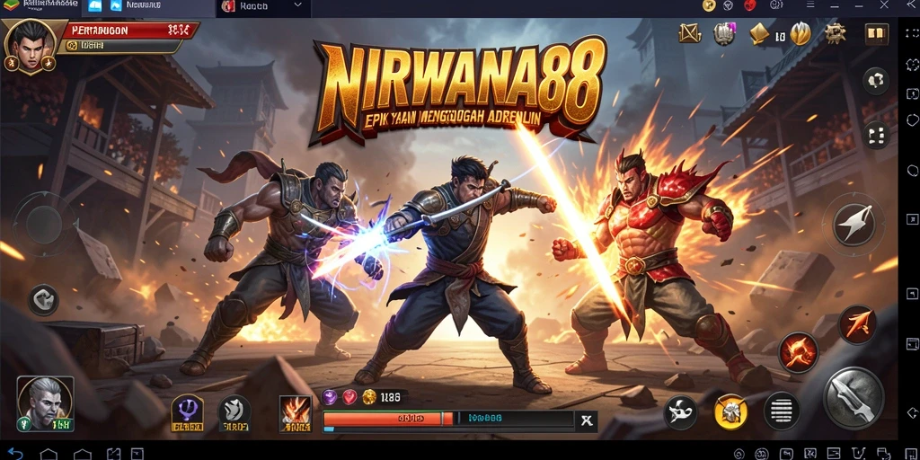 Tampilan gameplay NIRWANA88 yang mendebarkan dan penuh aksi.