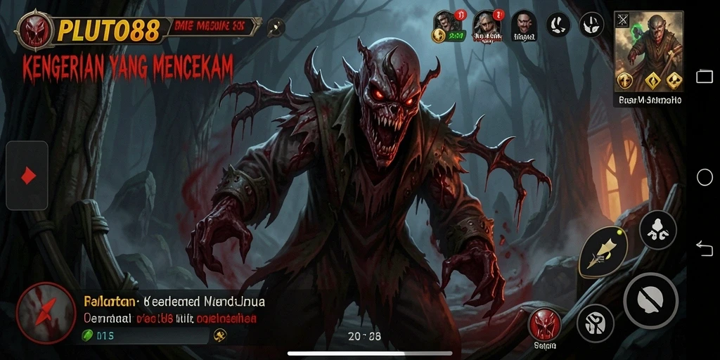 Tampilan gameplay yang menegangkan di dunia kegelapan.