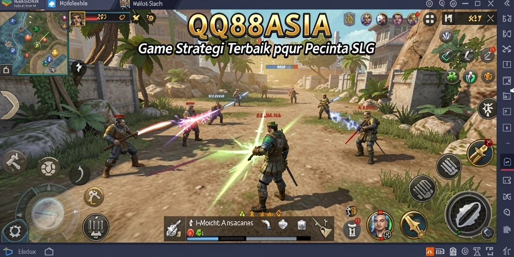 Screenshot gameplay QQ88ASIA dengan strategi dan pertempuran yang seru.