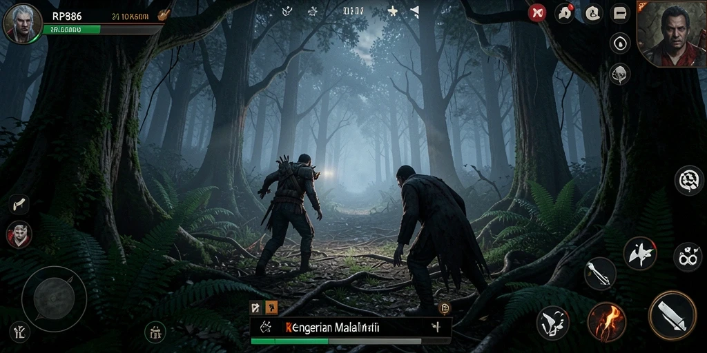 Gameplay menegangkan di RP886 dengan suasana Horror yang mencekam.