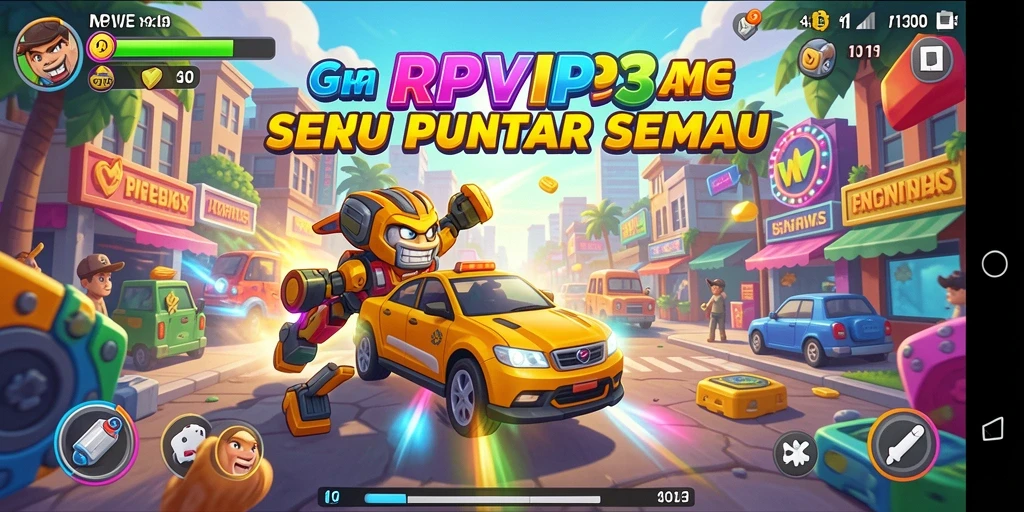 Tangkapan layar RPVIP3 menampilkan aksi seru dari gameplay Arcade.