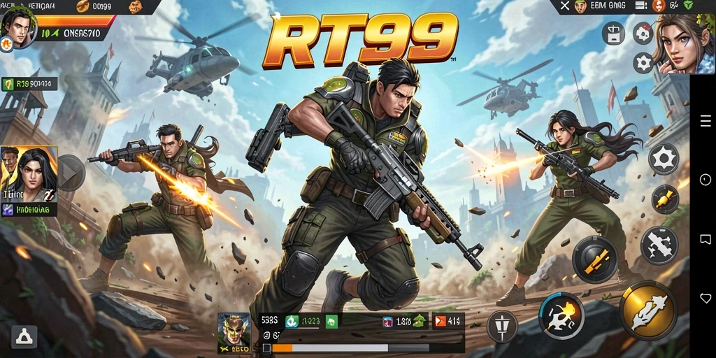 Tampilan gameplay RT99 yang intens dan menarik.