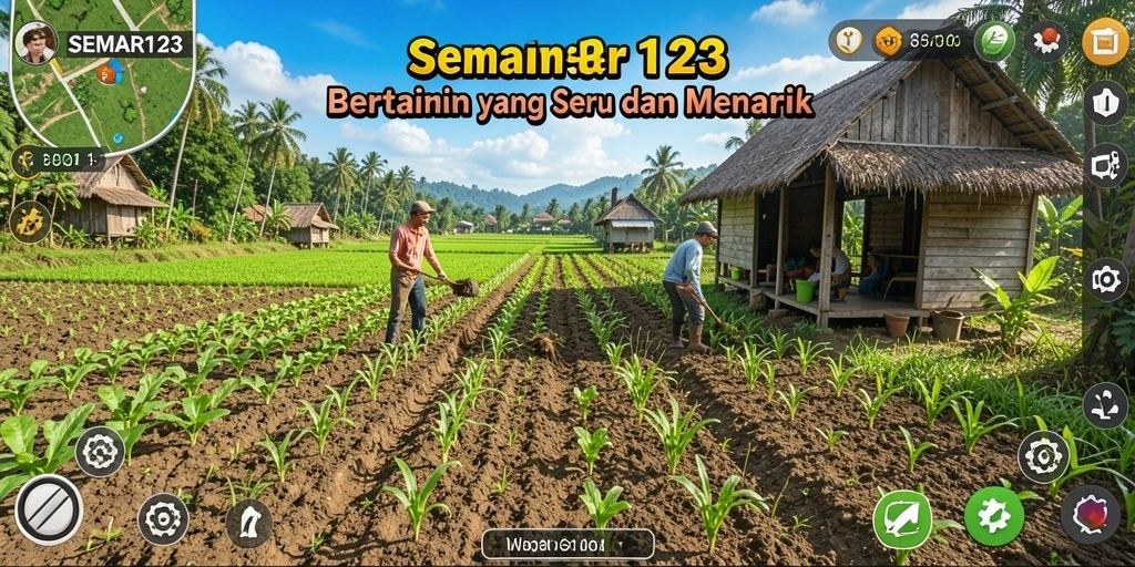 Tampilan screenshot SEMAR123 menampilkan gameplay seru bertani.
