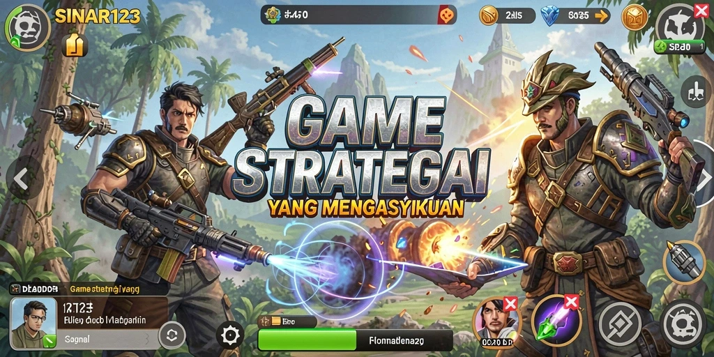 Tampilan gameplay mendebarkan dan strategi yang menantang.