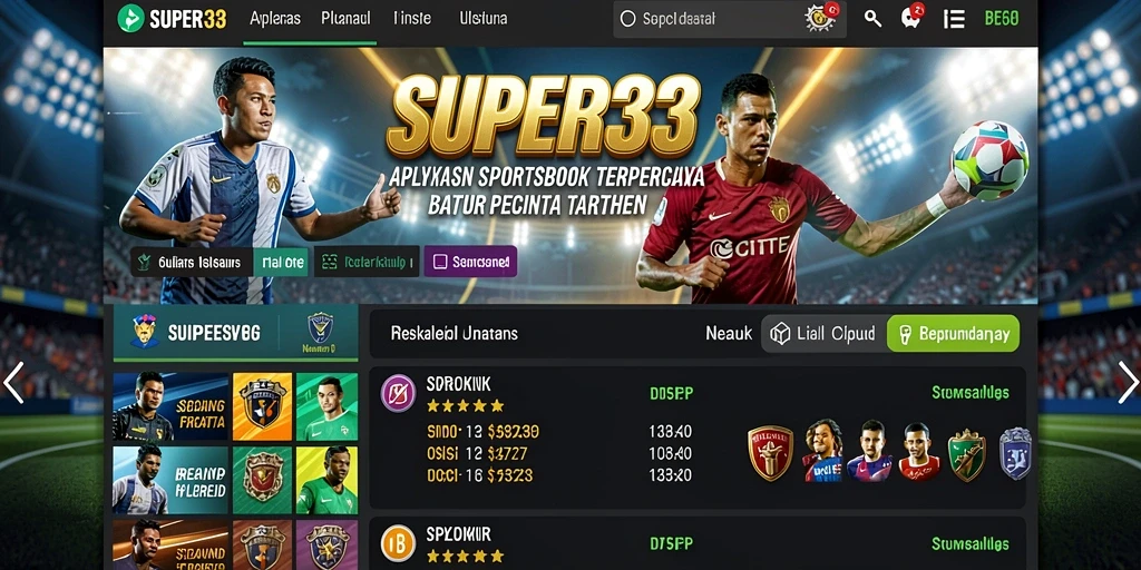 Tampilan gameplay Sportsbook SUPER33 yang menarik dan interaktif.