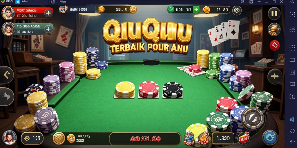 Gameplay QiuQiu seru dan mendebarkan di VIO77.