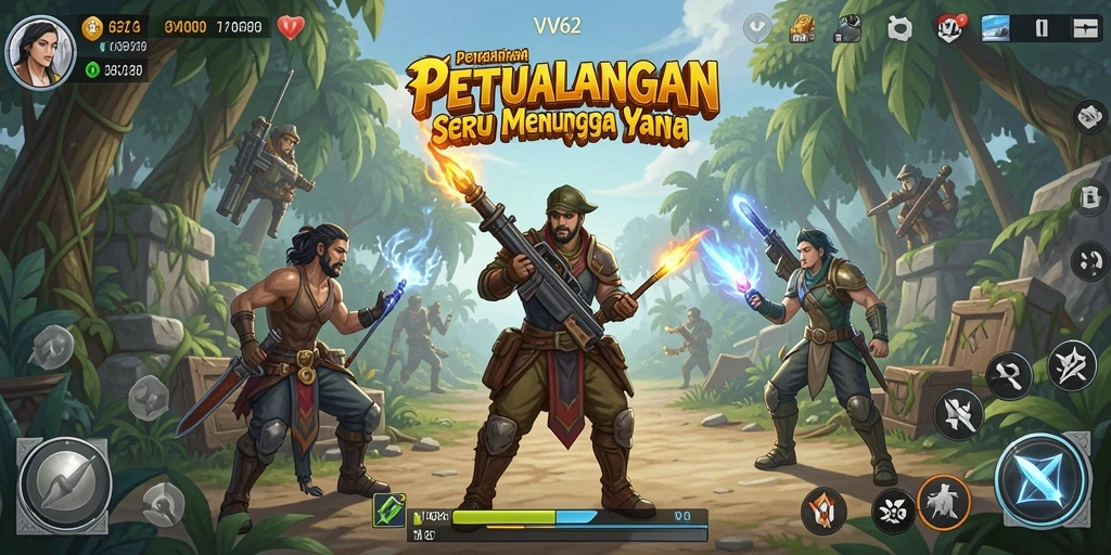 Tampilan gameplay VV62 yang menakjubkan dan menegangkan.