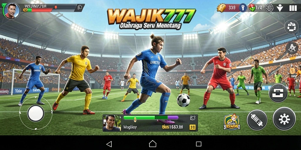 Tampilan screenshot WAJIK777 dengan aksi pertandingan olahraga.