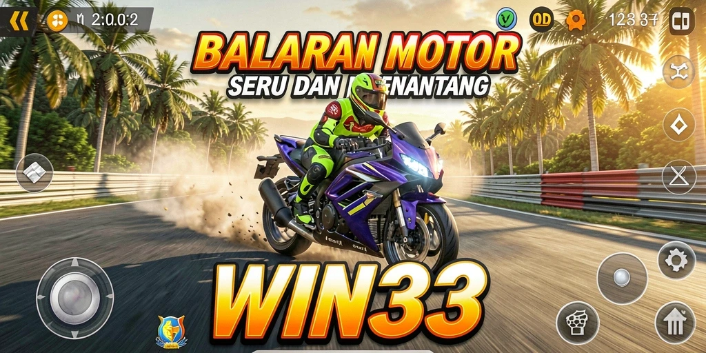 Gameplay seru dan mendebarkan dari balapan motor di WIN33.