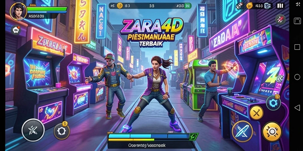 Screenshot gameplay ZARA4D menunjukkan aksi cepat dan grafik yang memukau.